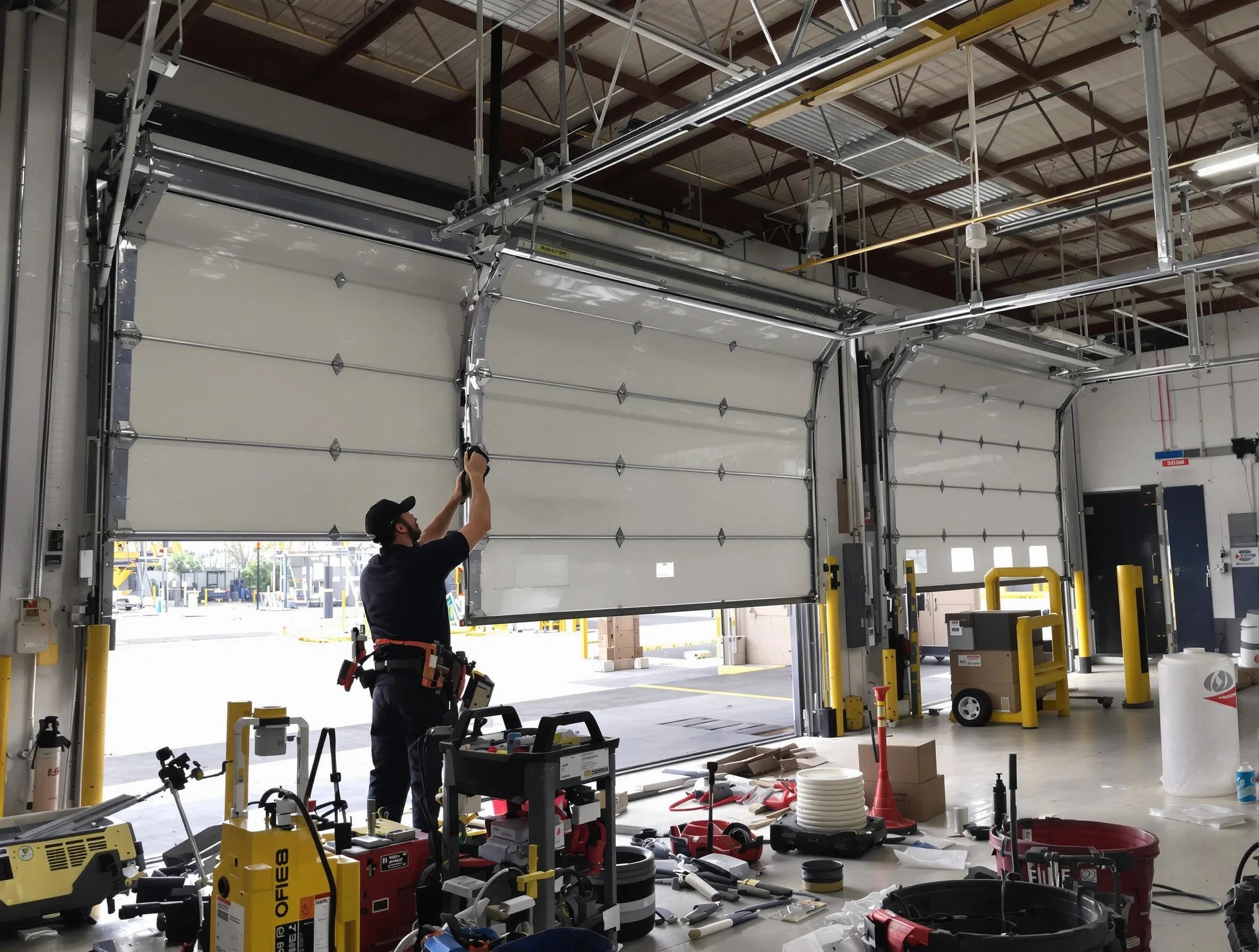 Riverdale Garage Door Repair technician performing commercial garage door repair in Riverdale