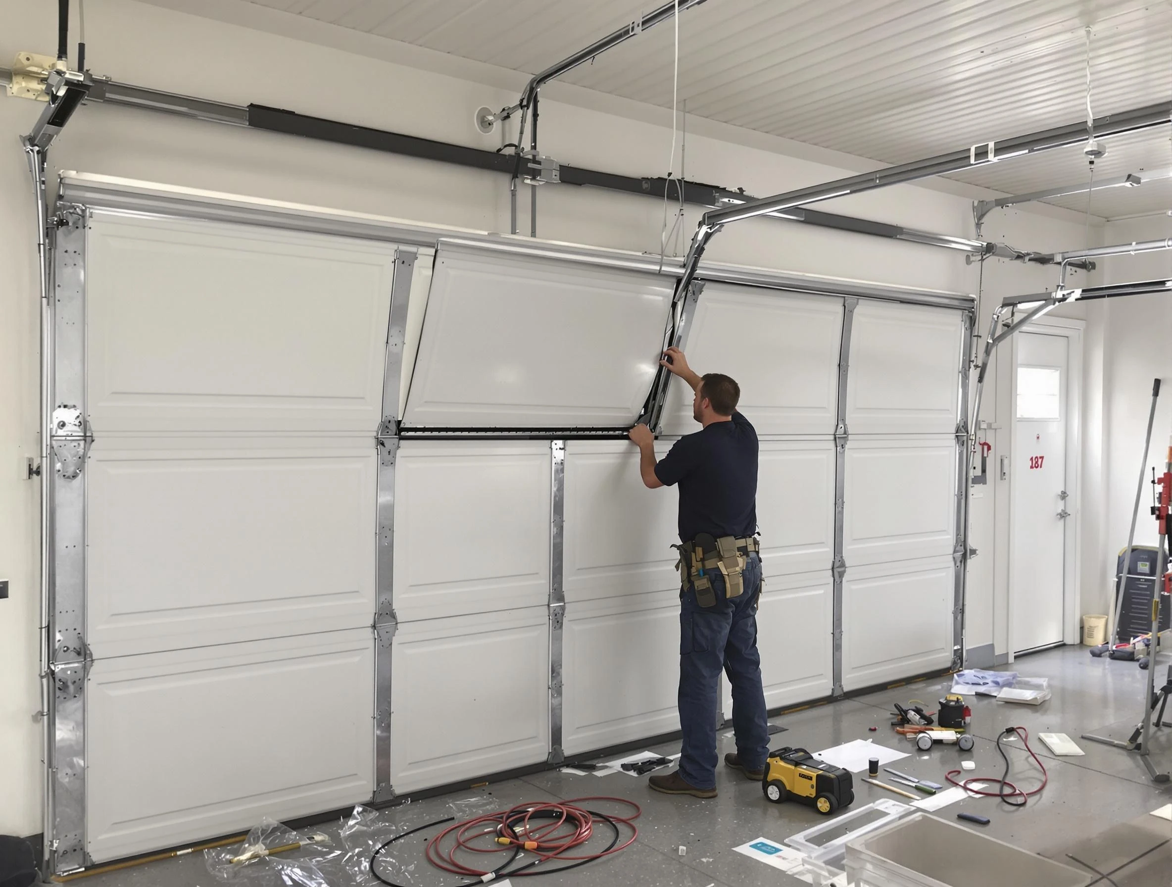 Garage Door Section Replacement in Riverdale